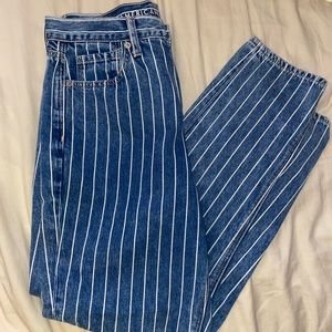 American Eagle Stripped Boyfriend Jeans